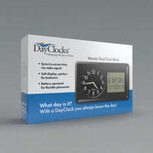 Load image into Gallery viewer, Atomic DayClock 10" Display with Black Frame