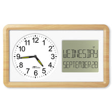 Load image into Gallery viewer, Atomic DayClock 10" Display with Woodgrain Accent Frame