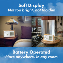 Load image into Gallery viewer, Atomic DayClock 10" Display with Woodgrain Accent Frame