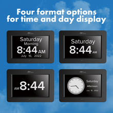 Load image into Gallery viewer, Digital DayClock by DayClocks® 8" Display with Black Frame