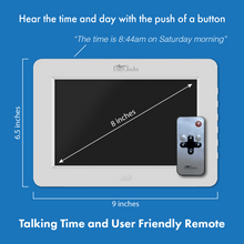 Load image into Gallery viewer, Digital DayClock by DayClocks® 8" Display with White Frame