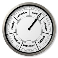 Load image into Gallery viewer, Wall clock with day of the week