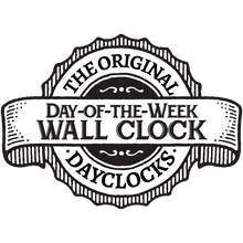 Load image into Gallery viewer, DayClocks Time & Day-of-the-Week 13" Wall Clock with Maple Accent