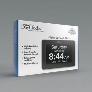 Digital DayClock by DayClocks® 8" Display with Black Frame