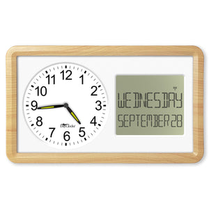 Atomic DayClock 10" Display with Woodgrain Accent Frame