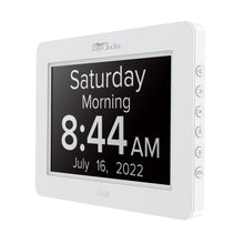 Load image into Gallery viewer, Digital DayClock by DayClocks® 8&quot; Display with White Frame
