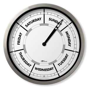 Wall clock with day of the week